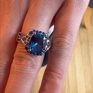 JTV Blue London sapphire ring size 7